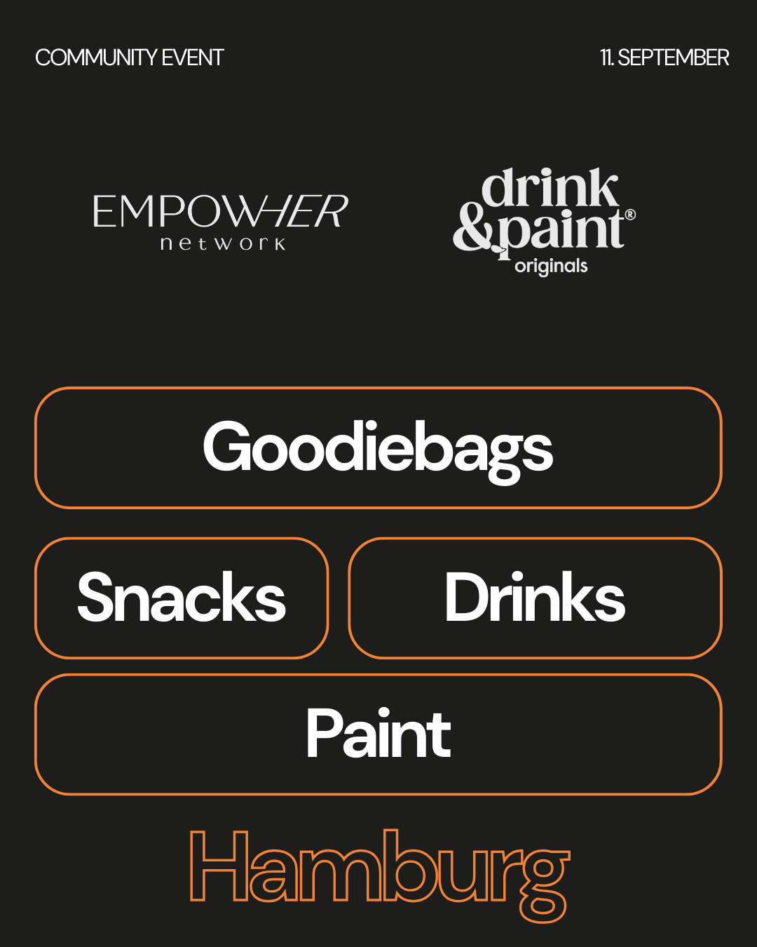Community-Event x Drink&Paint | 11. September in Hamburg